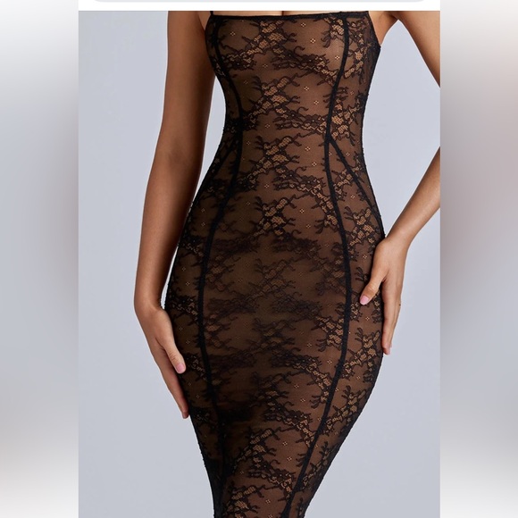 Black Lace Slip Dress - Picture 4 of 6